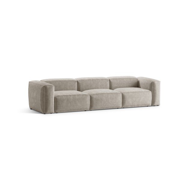 Bēšs velveta dīvāns 364 cm Bergamo – Cosmopolitan Design-image-2