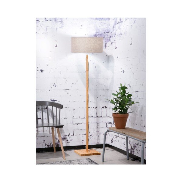 Stāvlampa ar smilškrāsas toni un bambusa struktūru Good&Mojo Fuji-image-3