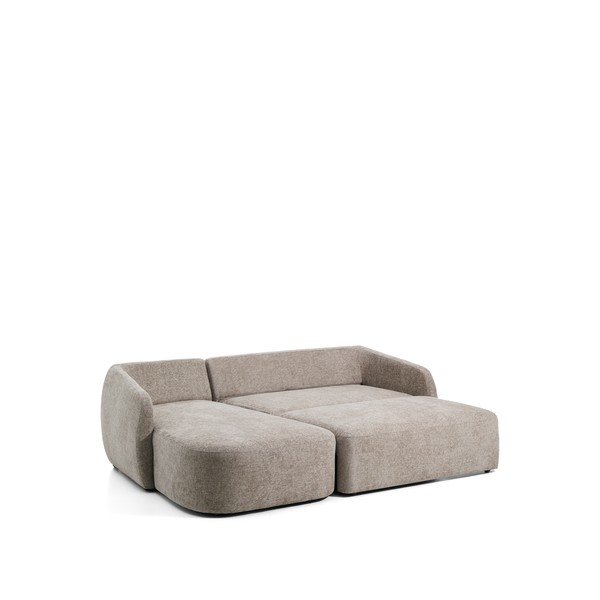 Pelēkbrūns salokāms stūra dīvāns no šenila auduma (ar kreiso stūri/ar zvilni) Laira – Kave Home-image-3