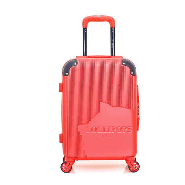 Sarkana bagāžas soma uz 4 riteņiem Lollipops Libby, 31 l