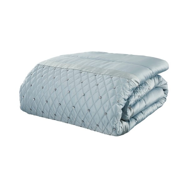 Zils gultas pārklājs no mikrosatīna 240x260 cm Sequin Cluster – Catherine Lansfield-image-2