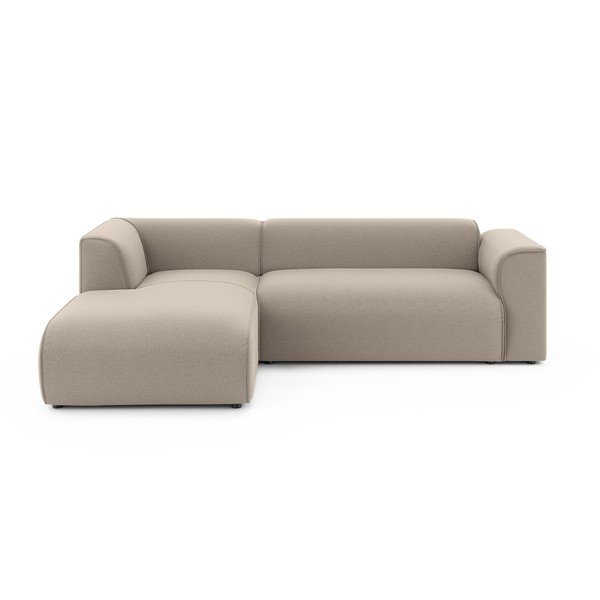 Gaiši brūns stūra dīvāns (ar kreiso stūri/ar zvilni) Merid  – Ropez