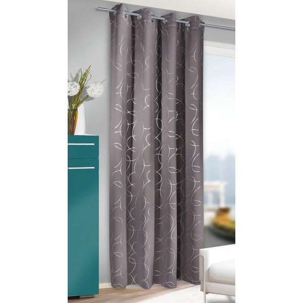 Tumši pelēks aizkars 135x245 cm Circles – Sehlbach-image-1