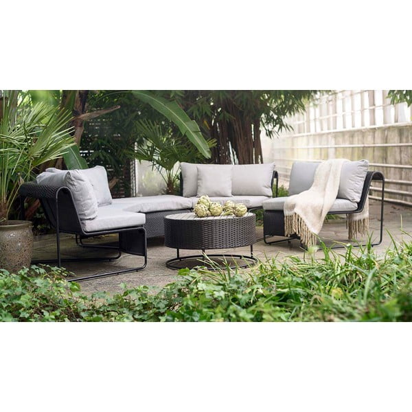 Pelēks dārza atpūtas komplekts 5 personām Rindal – Bonami Selection-image-1