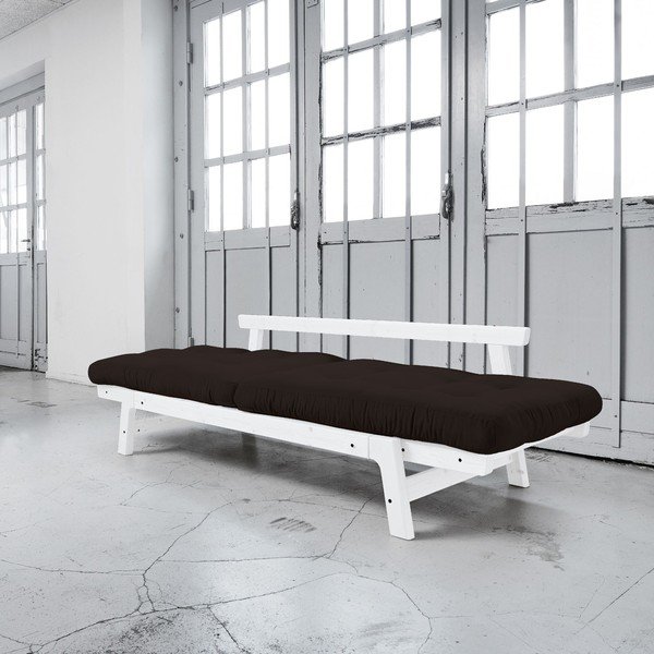 Dīvāns gulta Karup Step White/Brown-image-3