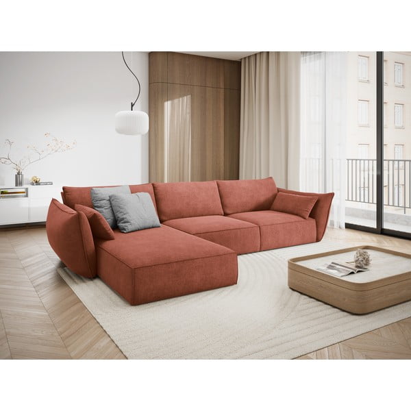 Sarkans stūra dīvāns (kreisais stūris) Vanda – Mazzini Sofas-image-1