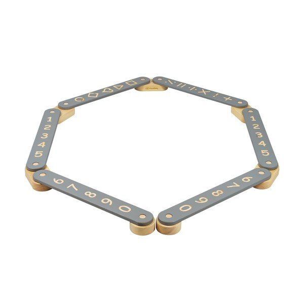 Pelēka priedes masīvkoka sensorā trase 10x408x5 cm Montessori – Meowbaby