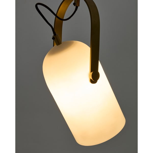 Balta piekaramā lampa ar stikla abažūru ø 14 cm Reisy – Kave Home-image-1