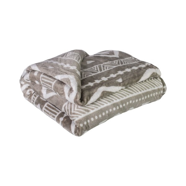 Pelēks mikroplīša pleds 200x150 cm Maya – My House-image-1