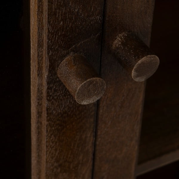 Brūna mango masīvkoka vitrīna 80x100x40 cm Ravi – Ixia-image-4