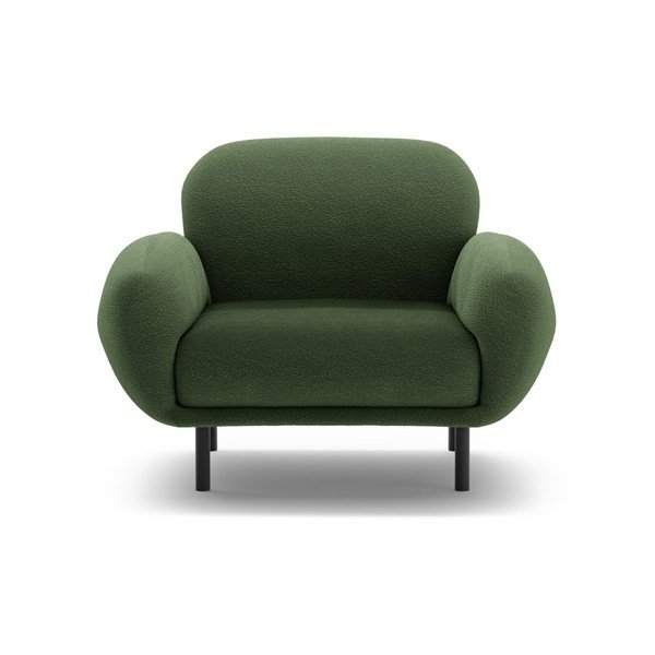 Zaļš atpūtas krēsls no buklē auduma Poppy – Micadoni -image-1