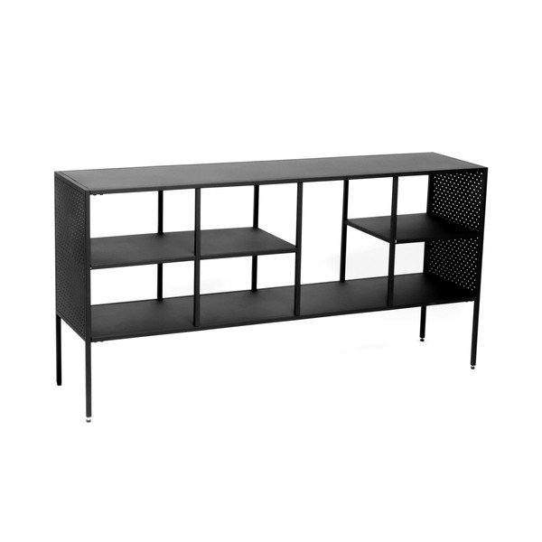 Melns metāla plaukts Canett Brooks, platums 140 cm-image-2