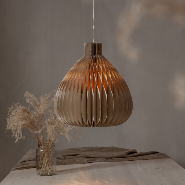 Gaiši brūns abažūrs ø 38 cm Honeycomb – Star Trading-image-1