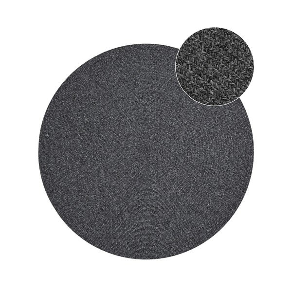 Pelēks apaļš āra paklājs ø 150 cm – NORTHRUGS
