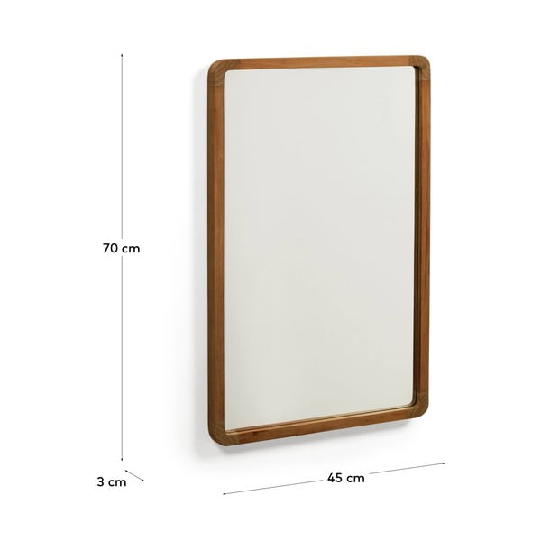Sienas spogulis ar masīvkoka rāmi 45x70 cm Shamel – Kave Home-image-4