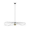 Melna piekaramā lampa ø 70 cm Elliot – Sollux