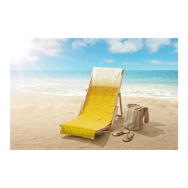 Pludmales dvielis ar apdruku "Good Morning Beer", 100 x 180 cm-image-1