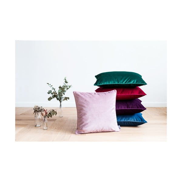 Sarkana spilvendrāna WeLoveBeds Mystic Burgundy, 50 x 50 cm-image-4