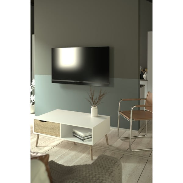 Balts žurnālgaldiņš Tvilum Oslo, 99 x 60 cm-image-1