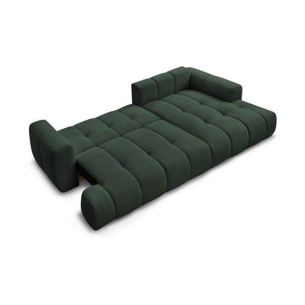 Zaļš salokāms/ar uzglabāšanas vietu stūra dīvāns (ar labo stūri/ar zvilni) Fuji – Bobochic Paris-image-4