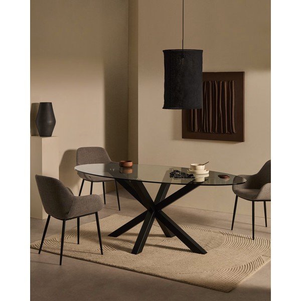 Melns abažūrs ø 40 cm Mariela – Kave Home-image-2