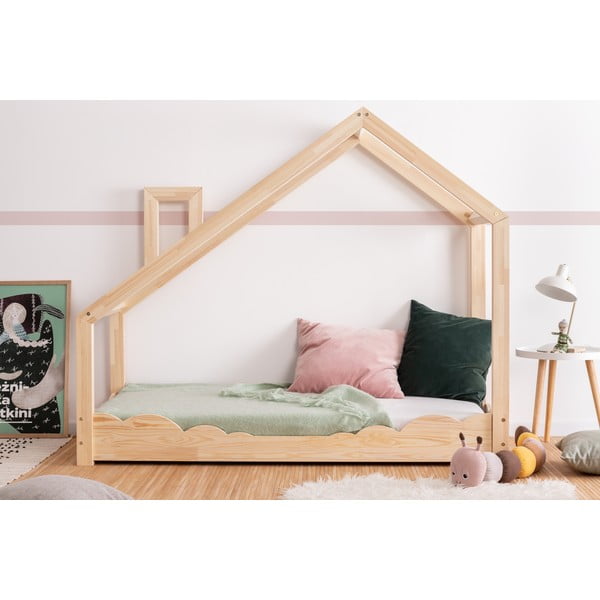 Bērnu gulta mājiņas formā no priedes koka Adeko Luna Drom, 70 x 160 cm