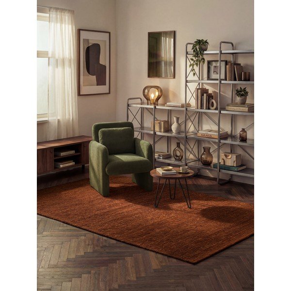 Brūns ar rokām darināts vilnas paklājs 200x290 cm Bexley Woolwich – Ted Baker-image-1