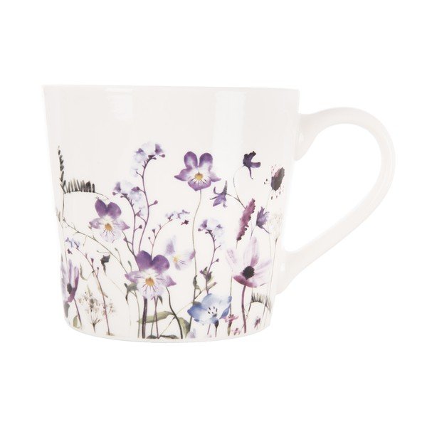 Balta/violeta porcelāna krūze 430 ml Louka – Orion