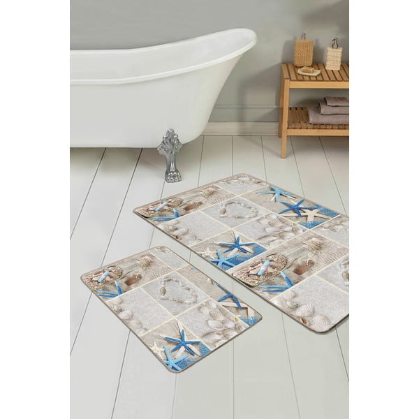 Bēši vannas istabas paklājiņi (2 gab.) 60x100 cm – Mila Home-image-1