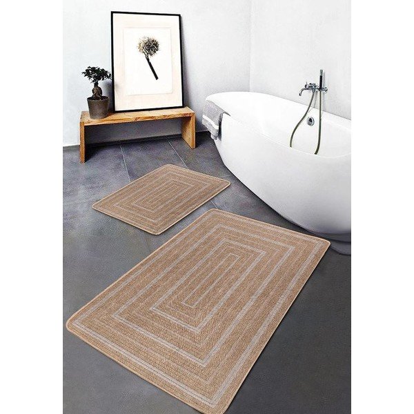 Brūni vannas istabas paklājiņi (2 gab.) 60x100 cm – Mila Home-image-2