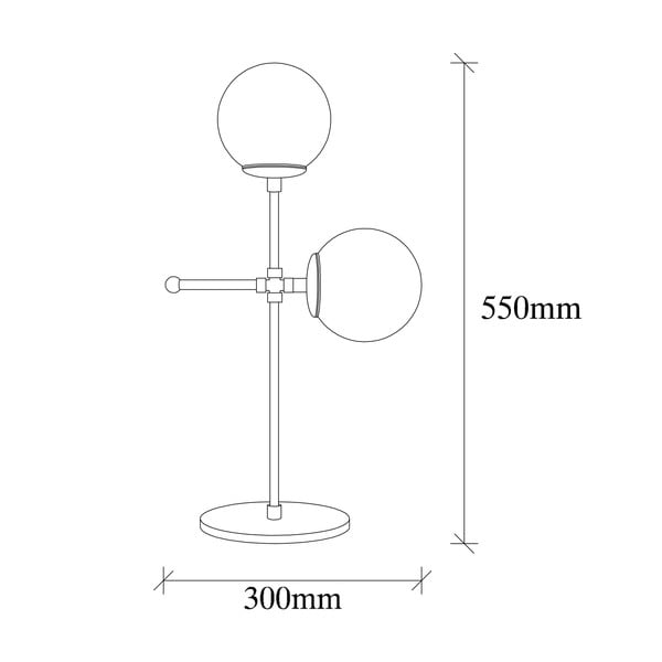 Galda lampa zelta un baltā krāsā Opviq lights Mudoni-image-3