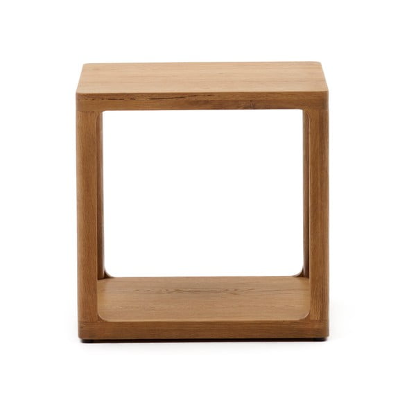 Sānu galdiņš ar ozolkoka imitāciju 50x50 cm Maymai – Kave Home-image-2