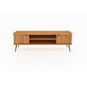Dabīga toņa TV galdiņš no ozolkoka 180x57 cm Kula – The Beds