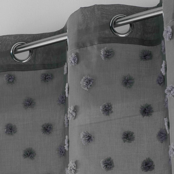 Antracīta pelēks dienas aizkars 140x240 cm Melusine – douceur d'intérieur-image-1