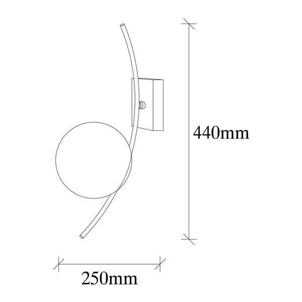 Balta/melna sienas lampa Hilal – Opviq lights-image-2