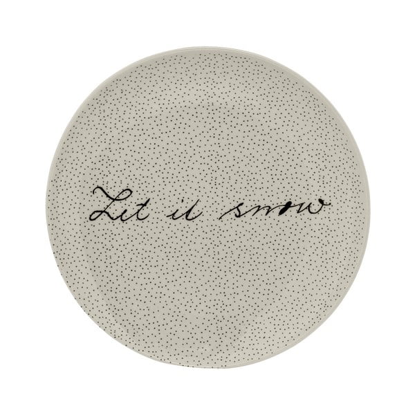 Balts keramikas šķīvis Bloomingville Sniegs, ⌀ 20 cm