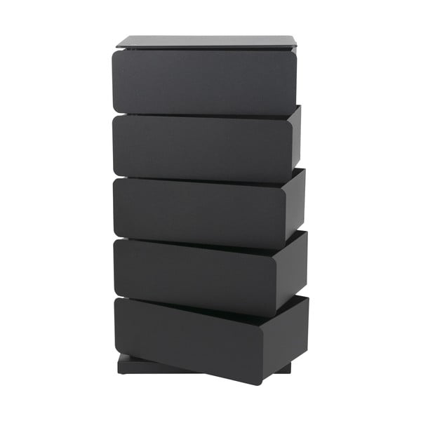 Melna metāla kumode 37x72x26 cm Joey – Spinder Design-image-2