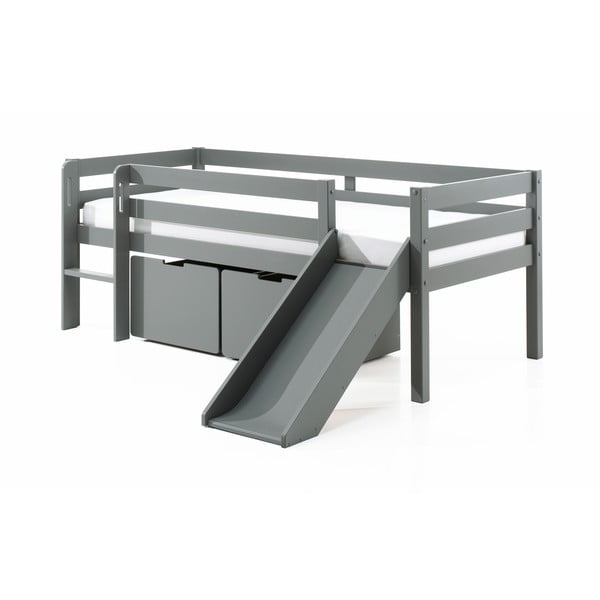 Pelēkas atvilktnes zem bērnu gultas (2 gab.) Pino – Vipack-image-1