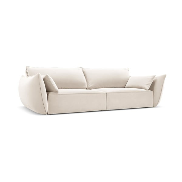 Bēšs samta dīvāns 208 cm Vanda – Mazzini Sofas-image-2