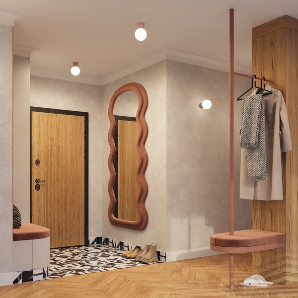 Gaiši brūna griestu lampa ar stikla abažūru ø 12 cm Orbital – Sollux-image-4