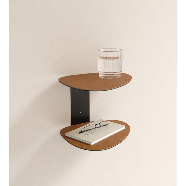 Konjakbrūns tērauda sienas plaukts 29 cm Curve Bull – LIND DNA-image-1