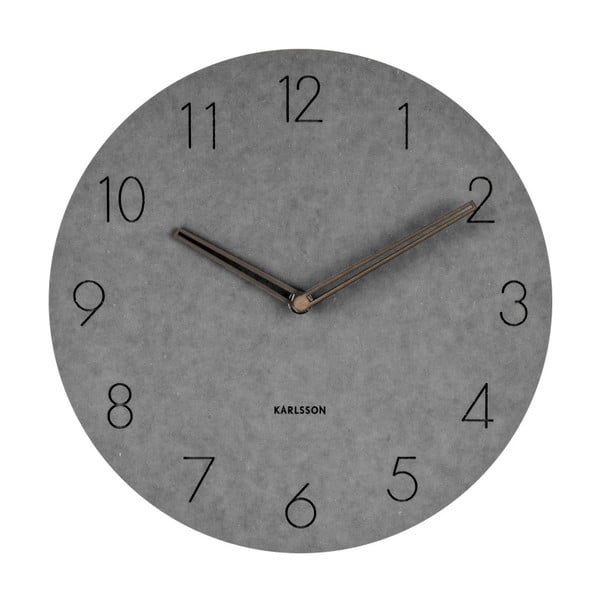 Karlsson Dura Grey koka sienas pulkstenis, ⌀ 29 cm