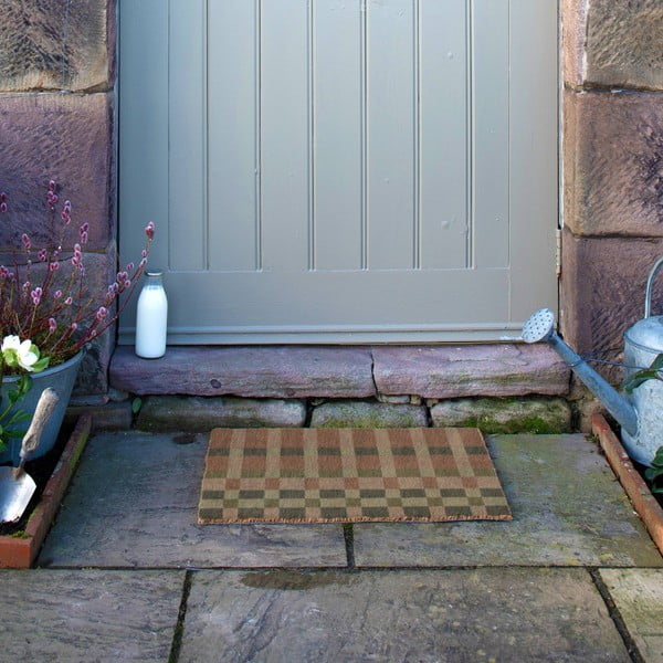 Kokosšķiedras kājslauķis 40x60 cm Pink and Blue Check – Artsy Doormats-image-4