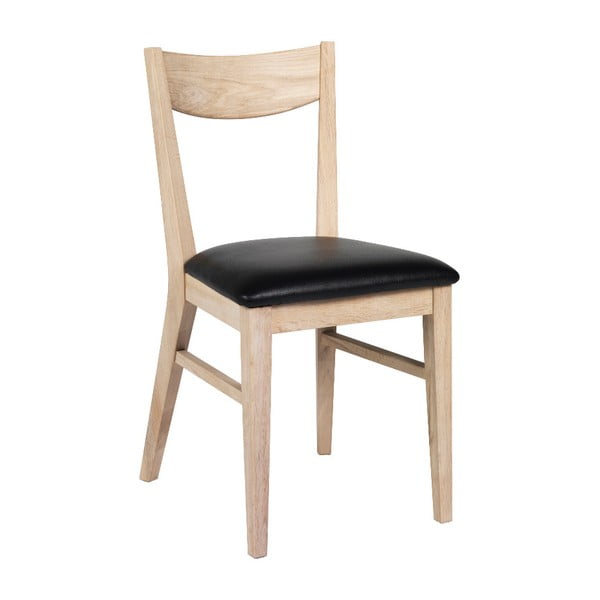 Brūns ozolkoka ēdamistabas krēsls ar ādas sēdekli Rowico Dylan