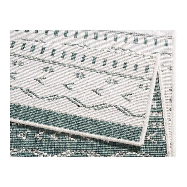 Zaļš un krēmkrāsas āra paklājs NORTHRUGS Kuba, 80 x 250 cm-image-3