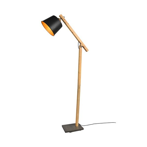 Melna/dabīga toņa stāvlampa ar metāla abažūru (augstums 156 cm) Harris – Trio-image-4