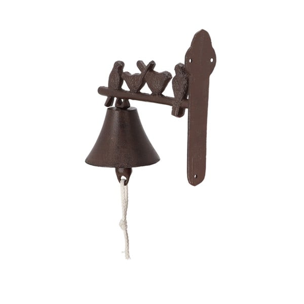 Čuguna sienas zvans ar dekoratīviem putniem Esschert Design-image-3