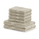 2+4 smilškrāsas dvieļu komplekts DecoKing Bamby Beige