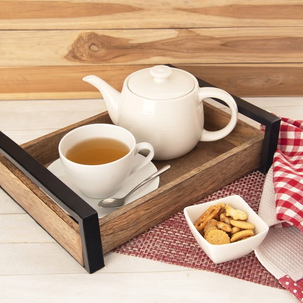 Koka servēšanas paplāte 22x31 cm Mango – Orion-image-1