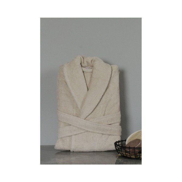 Bēšs kokvilnas uniseksa peldmēteļi My Home Plus Spa, izmērs M/L
